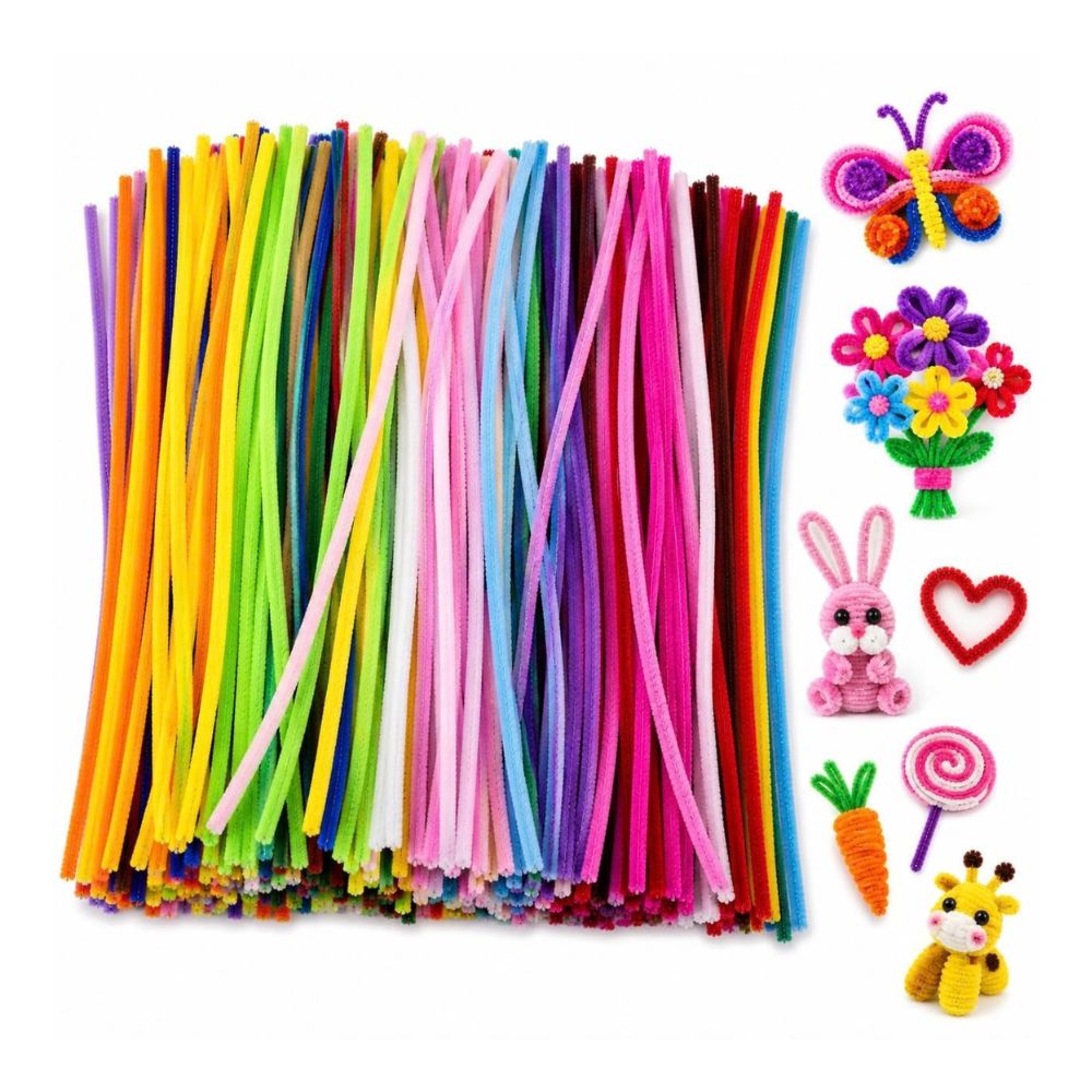 Pipe Cleaners for Crafts – Chenille Stems for DIY Art, (100pcs)
