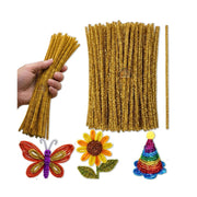 Pipe Cleaners Metallic Gold, 100 Pieces