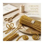 Pipe Cleaners Metallic Gold, 100 Pieces