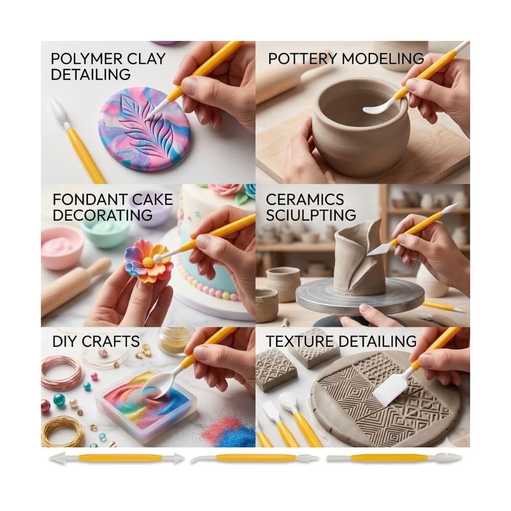 Plastic Ceramic Pottery Tools Set of 8