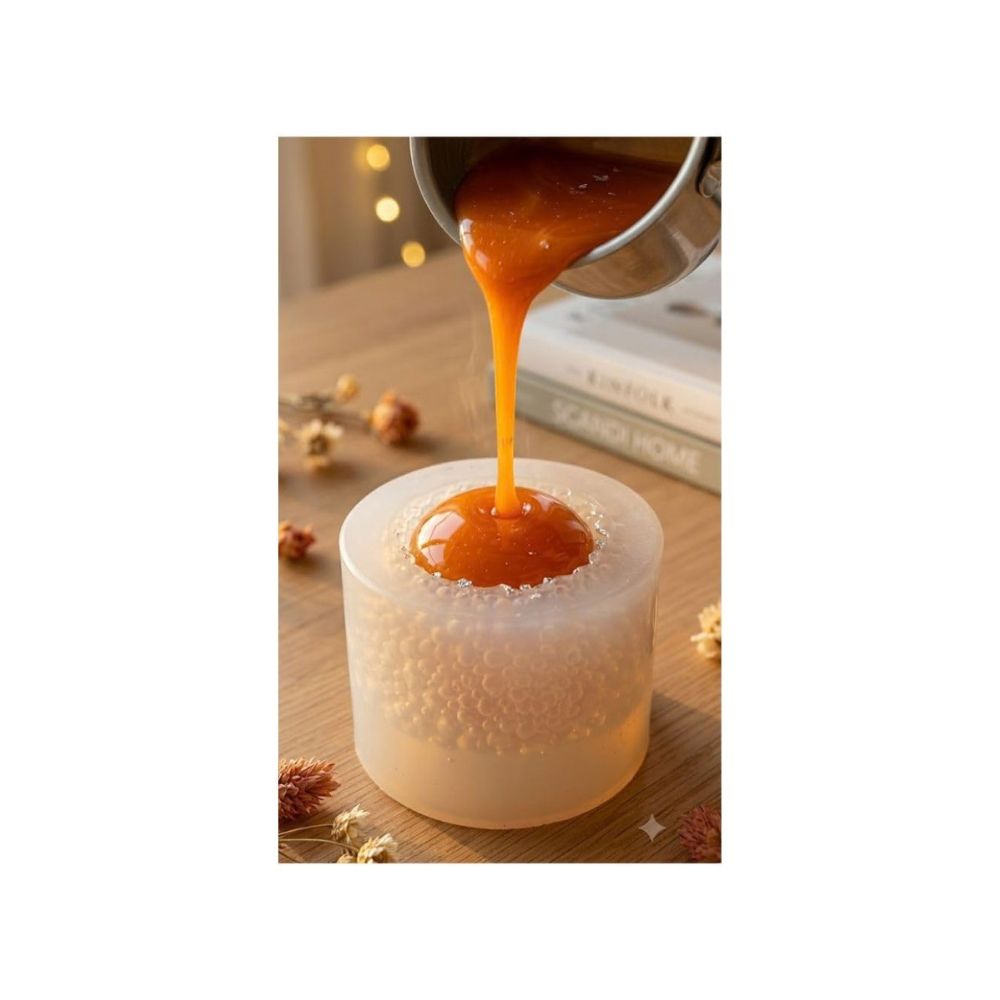 Ladoo Shape Silicone Reusable Silicone Candle Mold