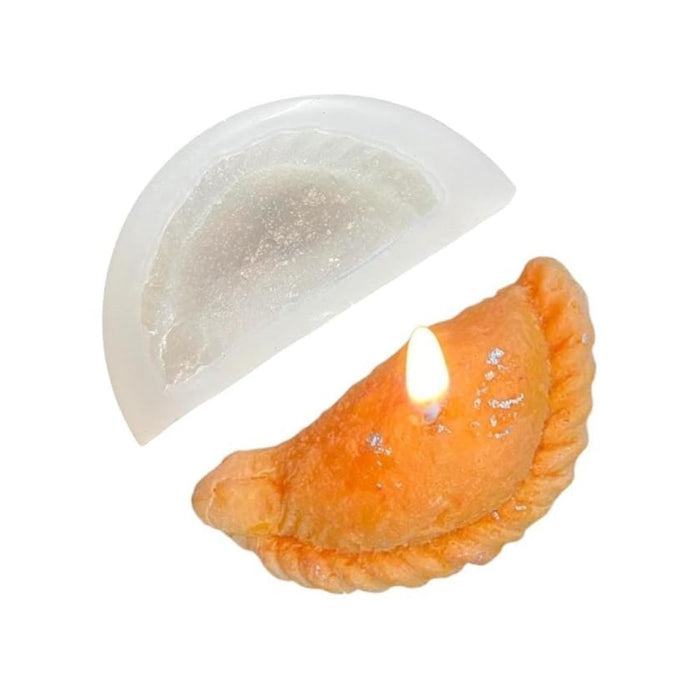 Gujiya Shape Silicone Mould Mithai Style Candle Making Mould 1-Cavity