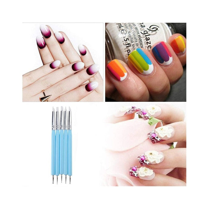Dual-Head Dotting & Sculpting Tools Set for Nail Art, Clay & DIY Crafts 5 pcs in 1 packet