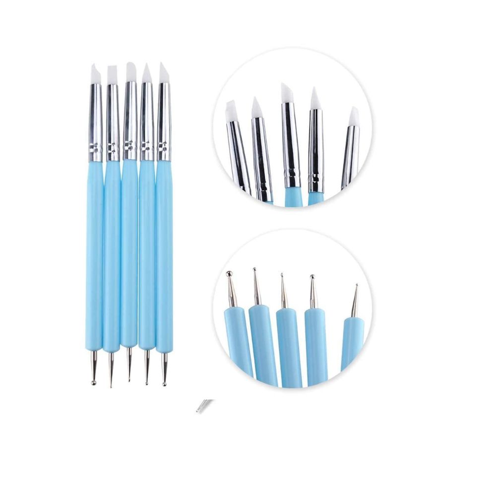 Dual-Head Dotting & Sculpting Tools Set for Nail Art, Clay & DIY Crafts 5 pcs in 1 packet