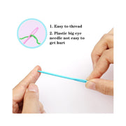Colorful Plastic Sewing Needles Set (20 Pcs)
