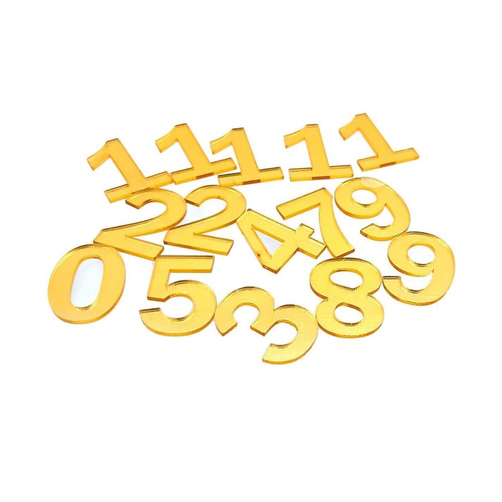 Acrylic Numbers (1 to 12) (Gold)